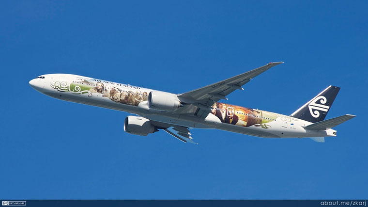 Linie lotnicze Air New Zealand, malowanie samolotu - Hobbit