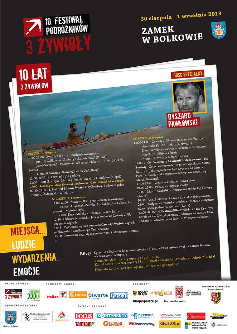 Plakat Trzy Żywioły w Bolkowie 2013