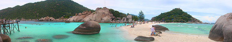 Koh Nang Yuan, mała wyspa Koh Tao. Właściwie są to 3 wyspy połączone plażą. Tajlandia